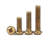 Tornillos de latón, Tornillos de cobre M2 M2.5 M3 M4 M5 M6 M8 Tornillo de cabeza redonda de latón Phillips Tornillo de reparación Sujetador(M3,60mm)