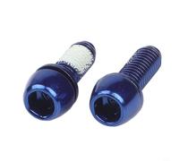 Tornillos de manivela de bicicleta M6x18mm Tornillos de fijación de acero con arandelas PVD recubiertos para montaje de bielas de bicicleta de carretera Rojo, Verde Azul (azul)