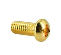 Tornillos de máquina de cruz de latón - M2 M3 M4 M5 M6 M8, cabeza avellanada y redonda, rosca métrica, paquete de 5 a 200 piezas(Round Head,12MM_M2.5 (100PCS))