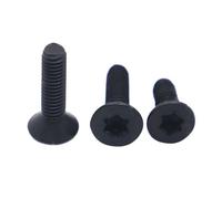Tornillos de máquina Torx avellanados de acero ino Paquete de 2 tornillos avellanados planos Torx acero inoxidable 304, color negro, seis lóbulos, M4-M8, 6-50 mm(40mm,M5 5pcs)