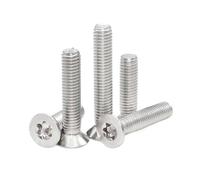 Tornillos de máquina Torx avellanados de acero ino Tornillo de cabeza avellanada plana Torx acero inoxidable 304, 10 piezas, M6, 5, M8, CM GB2673(40mm,M6 10pc)