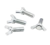 Tornillos de Mariposa 1-10 Uds M3 M4 M5 M6 M8 M10 M12 perno de mariposa acero al carbono Chapado en Zinc ala tornillo pulgar garra apriete manual(25mm,M6 5pcs)