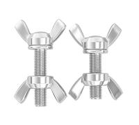 Tornillos de mariposa acero inoxidable 304 M8, paquete 2 tornillos moleteados con tuercas for fijación sin herramientas(M8*75 (2 pcs))