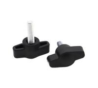 Tornillos de mariposa con cabeza en T nailon plástico 27 mm diámetro, perno baquelita M4 M5 M6(20mm,M6 2pcs)