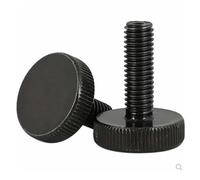 Tornillos de mariposa de acero inoxidable, Tornillos moleteados for pulgar, acero negro, cabeza plana moleteada, apriete a mano, M3-M8, 2-10 Uds.(8mm,M8 2PCS)