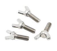 Tornillos de Mariposa Perno de mariposa acero inoxidable 304, tornillo ala pulgar, tornillos apriete manual M3 M4 M5 M6 M8 M10(10mm,M6 5pcs)