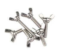 Tornillos de Mariposa Tornillo de mariposa Perno calidad naval Acero inoxidable M4 M5 M6 M8 Cabeza ala Pernos pulgar Garra Tornillos apriete manual(M4x10mm 5pcs)