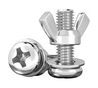 Tornillos de mariposa, tuercas, 5 piezas M8*10~100 mm, tornillos metálicos acero inoxidable 304 con cabeza plana Phillips y redonda, arandelas sujeción(M8*60mm)