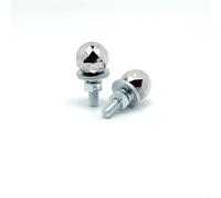 Tornillos de matrícula de rosca M6 con textura de bola de diamante, adecuados para motocicletas y coches, hechos de acero al carbono para un uso duradero (plata)