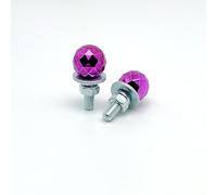 Tornillos de matrícula de rosca M6 con textura de bola de diamante, adecuados para motocicletas y coches, hechos de acero al carbono para un uso duradero (morado)