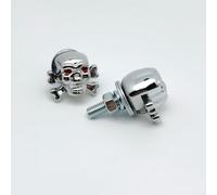 Tornillos de matrícula M6 para automóviles y motocicletas, ABS y acero al carbono, pernos decorativos de cabeza de hueso, resistentes a la corrosión, aptos para automóviles, paquete de 2 (plateado)