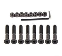 Tornillos de montaje de 29 mm, 38 mm, 45 mm para monopatín, cubierta, camión, para monopatín, longboard, tabla de surf, con tuercas y juego de llaves (29 mm)