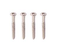 Tornillos de montaje de placa de cuello para cuello atornillado para piezas de guitarra Strat, pomos rosados para cajones de tocador, vintage