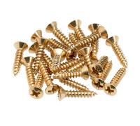 Tornillos de montaje para golpeador/placa de control Fender - Dorados (juego de 24)
