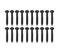Tornillos de Montaje para Pastilla de Guitarra, Tornillo de Guitarra Eléctrica de Metal Resistente Brillante 20 Piezas Rosca Precisa Ampliamente Compatible para bajo (Negro)
