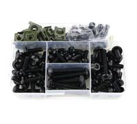 Tornillos de Motocicleta Compatible Con CBR250RR Para CBR400R Para CBR500R Para CBR650F Tornillos De Motocicleta Tornillos De Carenado Kit De Tornillos Clips De Tuerca(Black)