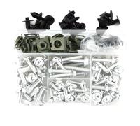 Tornillos de Motocicleta Compatible Con CBR250RR Para CBR400R Tornillos De Motocicleta Kit Completo De Pernos De Carenado Clips De Sujeción Tornillos Para Carrocería(Silver)