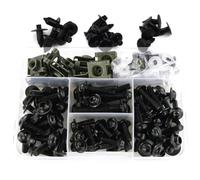 Tornillos de Motocicleta Compatible Con CBR250RR Para CBR400R Tornillos De Motocicleta Kit Completo De Pernos De Carenado Clips De Sujeción Tornillos Para Carrocería(Black)