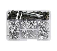 Tornillos de Motocicleta Compatible Con CBR600RR CBR900RR CBR1000F 155PCS Kit De Tornillos De Carenado De Motocicleta Universal Clips De Tuerca(Silver)