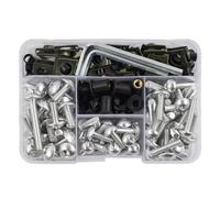 Tornillos de Motocicleta Compatible Con FZR600R Vance And Hines Replica 1991 Para FZR750R 1987 1988 1989 190 Piezas Juego De Tornillos Y Tuercas Para Motocicleta(Silver)