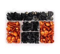 Tornillos de Motocicleta Compatible Con Para GTR1400 Concours14 2008-2019 Para Ninja 400 2018-2019 Kit De Tornillos Para Parabrisas De Carenado De Motocicleta Clips De Tuercas(Orange)