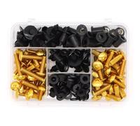 Tornillos de Motocicleta Compatible Con Para GTR1400 Concours14 2008-2019 Para Ninja 400 2018-2019 Kit De Tornillos Para Parabrisas De Carenado De Motocicleta Clips De Tuercas(Yellow)