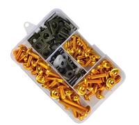 Tornillos de Motocicleta Compatible Con Para KX60 KX65 KX80 KX85 KX100 KX125 KX250 KX500 Kit De Tornillos De Carenado Para Motocicleta, Kits De Tuercas Y Tornillos Para El Cuerpo(Yellow)