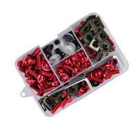 Tornillos de Motocicleta Compatible Con Para KX60 KX65 KX80 KX85 KX100 KX125 KX250 KX500 Kit De Tornillos De Carenado Para Motocicleta, Kits De Tuercas Y Tornillos Para El Cuerpo(Red)