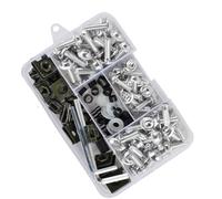 Tornillos de Motocicleta Compatible Con Para KX60 KX65 KX80 KX85 KX100 KX125 KX250 KX500 Kit De Tornillos De Carenado Para Motocicleta, Kits De Tuercas Y Tornillos Para El Cuerpo(Silver)