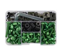 Tornillos de Motocicleta Compatible Con Suzuki Para GSXR1000 SE 2014 Para GSXR50 1987 Para GSXR600 30 Años 2016 Kit De Tornillos De Pernos De Parabrisas Carenado De Motocicleta Clips De Tuerca(Green)