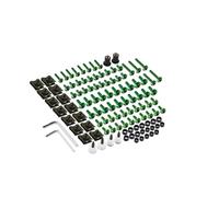 Tornillos de Motocicleta Compatible Con Suzuki Para K1 K2 Para K3 K4 K5 K6 K7 Para K8 Para K9 155PCS Tornillos De Motocicleta Tornillos De Carenado De Carrocería Juego De Tornillos Y Tuercas(Green)