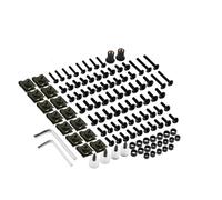 Tornillos de Motocicleta Compatible Con Suzuki Para K1 K2 Para K3 K4 K5 K6 K7 Para K8 Para K9 155PCS Tornillos De Motocicleta Tornillos De Carenado De Carrocería Juego De Tornillos Y Tuercas(Black)