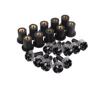 Tornillos de Motocicleta Compatible con Yamaha para MT-09 R1 R25 R6 R3 MT07 10PCS Parabrisas Motocicleta Parabrisas Tornillo Perno Tuerca Sujeción Kit(Black)