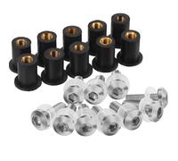 Tornillos de Motocicleta Compatible con Yamaha para YZF600R para Thunder Cat 1994-2005 10 Piezas 5MM Parabrisas Motocicleta Tornillo Montaje Parabrisas Kit(Silver)