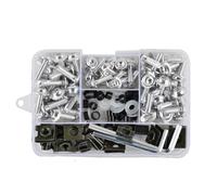 Tornillos de Motocicleta Compatible Con YZF600 Para FZ6R Para YZF 600R All Year Tornillos De Carenado De Motocicleta Kit De Tornillos Clips De Tuerca Juego De Tuercas Y Pernos(Silver)