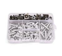 Tornillos de Motocicleta para CBR1000RR CBR1100XX para PCX125 PCX150 para CR85R CRF150R RC51 175pcs Moto Carenado Cuerpo Pernos Kit Sujetador Clips Tornillo Tuercas M6(Silver)