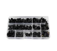 Tornillos De Motocicleta Para Kawasaki ZX10R ZX-10R 2004 2005 Kit Completo De Tornillos Carenado Clips Tuercas(Black)