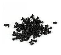 Tornillos de nailon M3 100 piezas cabeza redonda cruciforme 5mm (Negro)