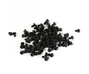 Tornillos de nailon M3 100 piezas cabeza redonda cruciforme 5mm (Negro)