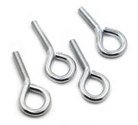Tornillos De Ojal Tornillo de ojo acero al carbono galvanizado, gancho cerrado con anillo elevación, M4, M5, M6, M8, M10 para Hamacas(12mm,M10 1pc)
