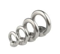 Tornillos de ojo de acero inoxidable 304 M3 M4 M5 M6 M8 M10 M12 con tuerca de enganche y bucle(Eye Nut,M6 x2pcs)