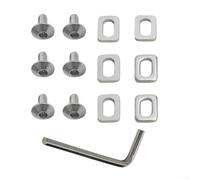 Tornillos de pedal de bicicleta M5 de acero, paquete de 6 para KEO para | Accesorios esenciales para bicicleta de carretera, acabado plateado, peso total de 10 g, fijación segura de tacos de pedal