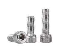 Tornillos de perno de casquillo hexagonal de rosca fina moleteada de acero inoxidable 304 largos - Descripción:M3M4M5M6M8M10M11M12(M6 Pitch 0.75-3pcs,40mm)