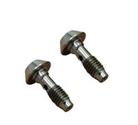 Tornillos de pinza de bicicleta, aleaciones de titanio, pernos banjo para frenos Magura MT2 MT4 MT5 MT6 MT7 MT8, acabado dorado/arcoíris/naturaleza (paquete de 2) (titanio)