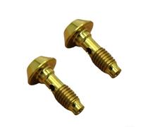 Tornillos de pinza de bicicleta, aleaciones de titanio, pernos banjo para frenos Magura MT2 MT4 MT5 MT6 MT7 MT8, acabado dorado/arcoíris/naturaleza (paquete de 2) (dorado)