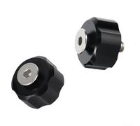 Tornillos de placa trasera de buceo de acero inoxidable 316 de grado marino M8 rosca de fijación segura, cabeza de plástico negro, 31 mm de largo, 8 mm de diámetro, perfil bajo compacto para