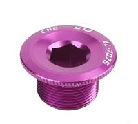 Tornillos de plato, aleación de aluminio MTB pernos de manivela M15/M18/M20 para bielas IXF M19, pernos de fijación de plato para bicicletas (púrpura-18)