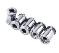 Tornillos de plato de acero inoxidable, 5 pernos de rueda de cadena de bicicleta para bielas individuales, dobles, triples, MTB Road Silver Hardware (A)