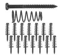 Tornillos de Recogida para Guitarra 15 Piezas Metal Negro | Rosca 2, 5mm y 26mm de Largo, Muelles Negros, Ajuste de Altura para Pastillas