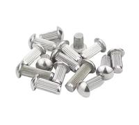 Tornillos de remache macizos de acero inoxidable 304 GB827 con cabeza redonda y vástago moleteado, 50/200/500 M1.6 M2 M2.5 M3 M4 M5 M6(M1.6x5(500pcs))